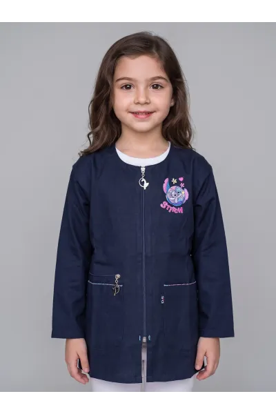 Tablier Fillette Zippé "Stitch" 2-en-1 Manches Détachables | Tunisie