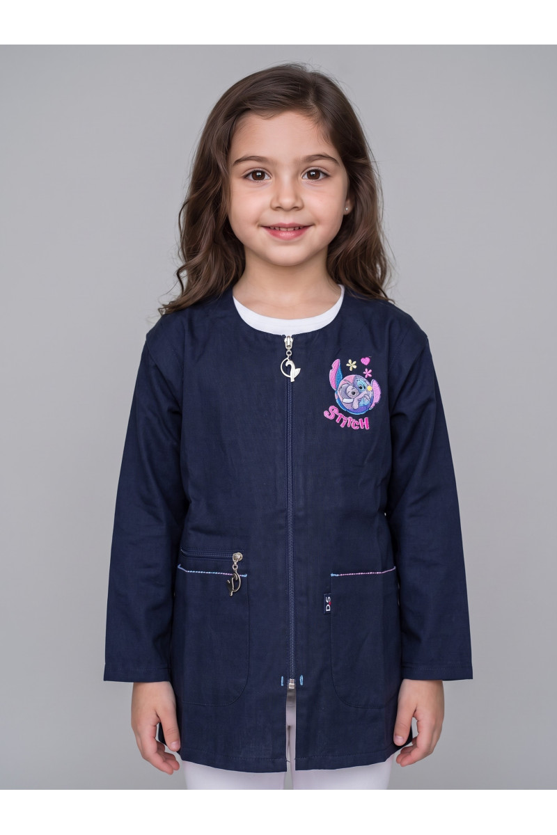 Tablier Fillette Zippé "Stitch" 2-en-1 Manches Détachables | Tunisie