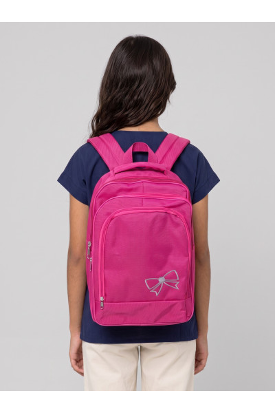 Sac à Dos Scolaire Fille Multi-Poches Motif Nœud | Tunisie