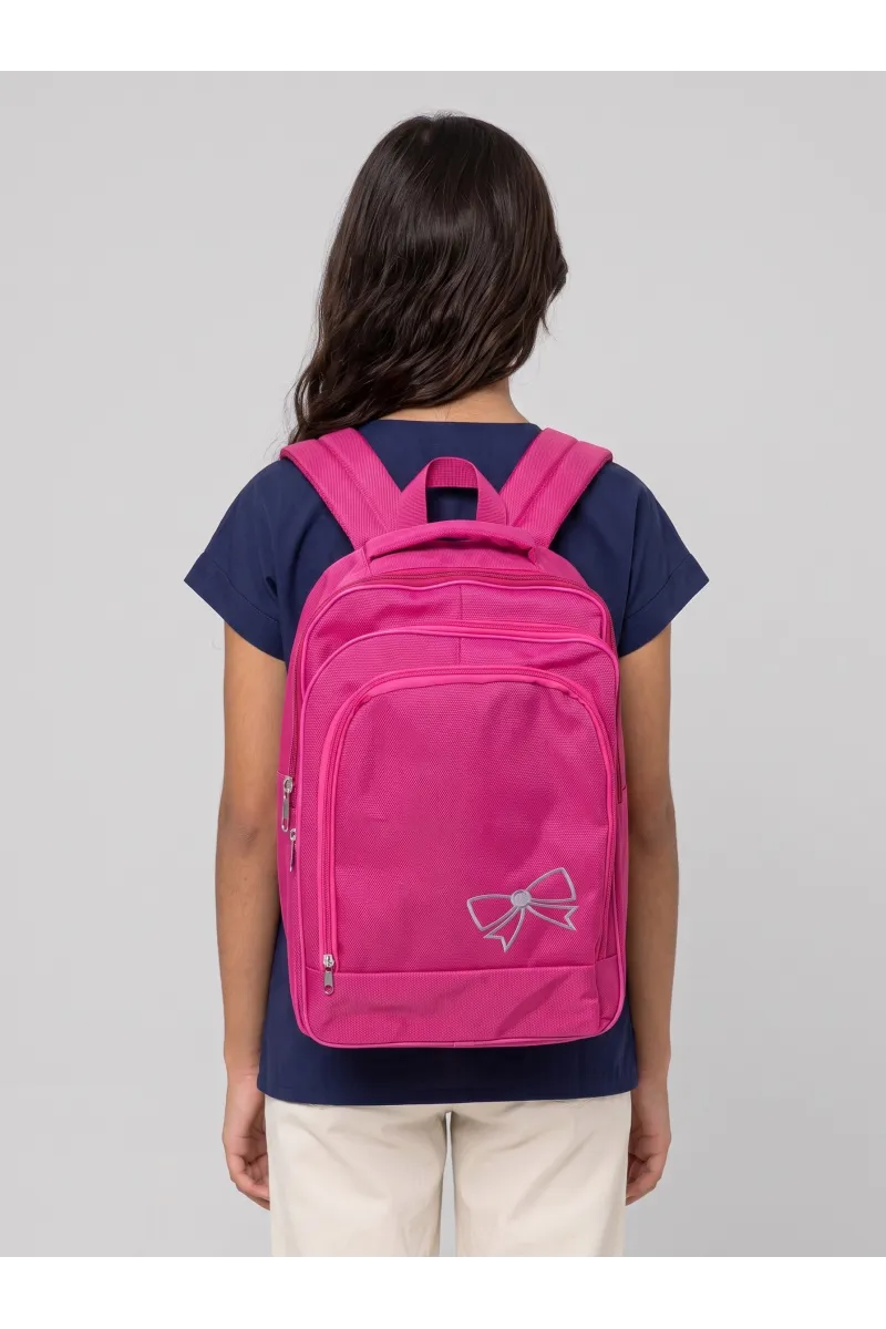 Sac à Dos Scolaire Fille Multi-Poches Motif Nœud | Tunisie