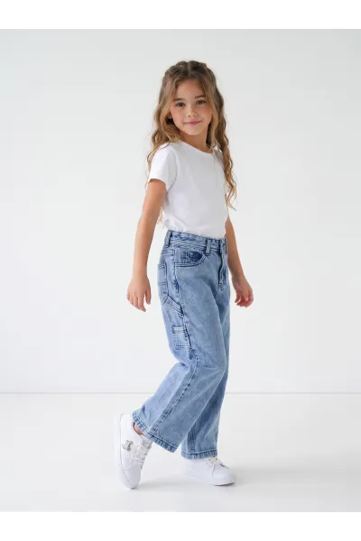 Jean Baggy Fillette Coupe Ample & Style Carpenter | Tunisie