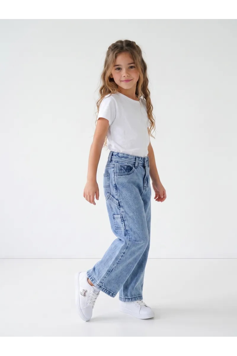 Jean Baggy Fillette Coupe Ample & Style Carpenter | Tunisie