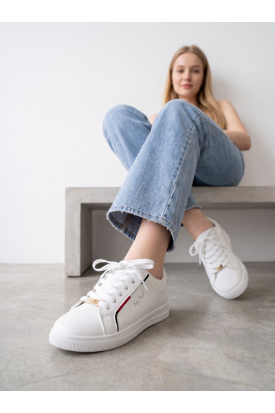 Basket Femme Style Casual Chic & Détails Métallisés | Tunisie