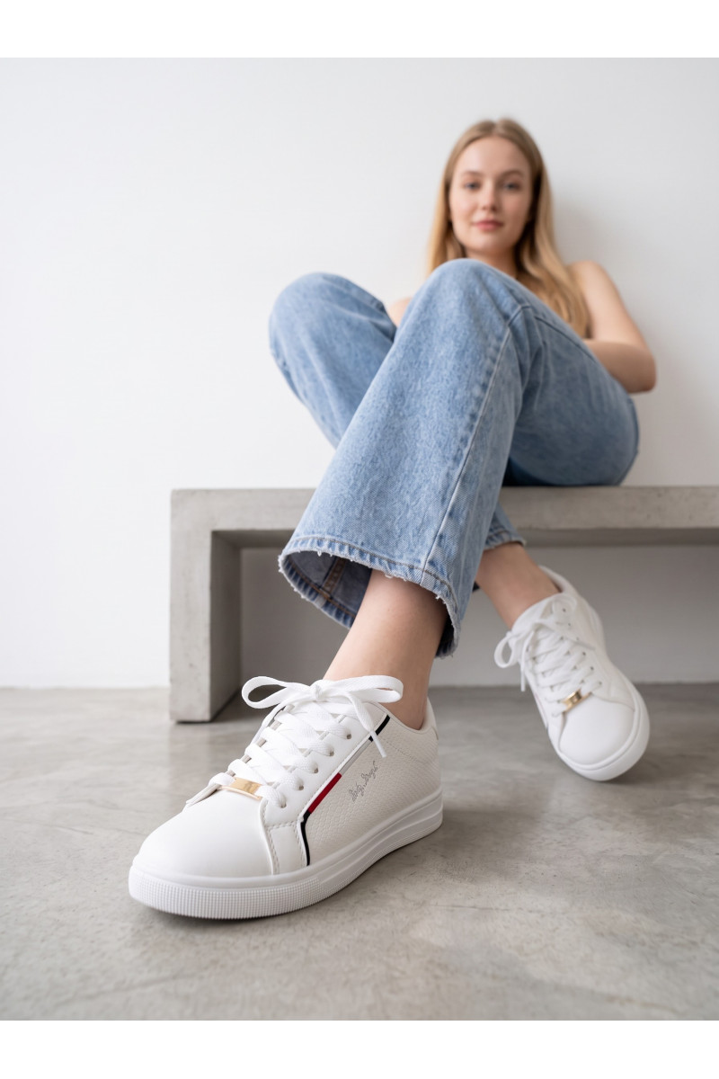 Basket Femme Style Casual Chic & Détails Métallisés | Tunisie