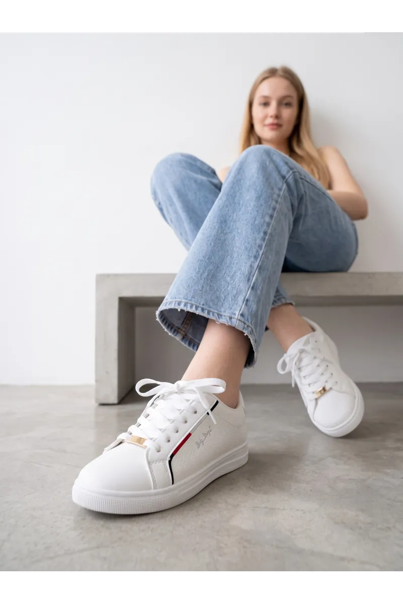 Basket Femme Style Casual Chic & Détails Métallisés | Tunisie
