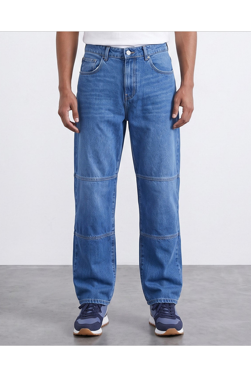 Jean Homme Coupe Droite à Découpes Workwear & 5 Poches | Tunisie