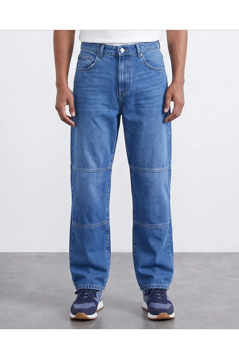 Jean Homme Coupe Droite à Découpes Workwear & 5 Poches | Tunisie