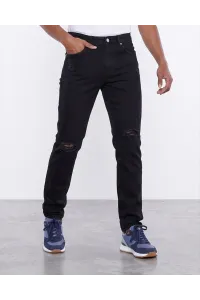 Jean Homme Coupe Slim à Déchirures Genoux & Style Ripped | Tunisie