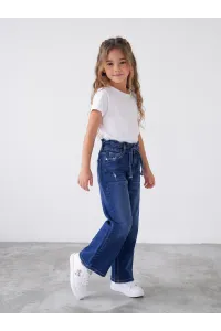 Jean Fille Taille Haute Paperbag avec Ceinture à Nouer | Tunisie
