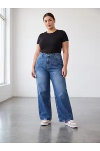 Jean Large Grande Taille Femme | Coupe Wide Leg & Taille Haute Tunisie