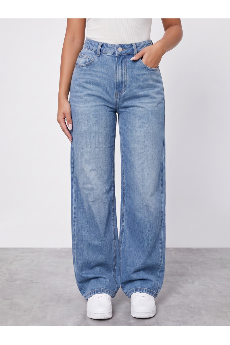 Jean Large Femme | Coupe Wide Leg & Taille Haute Tunisie