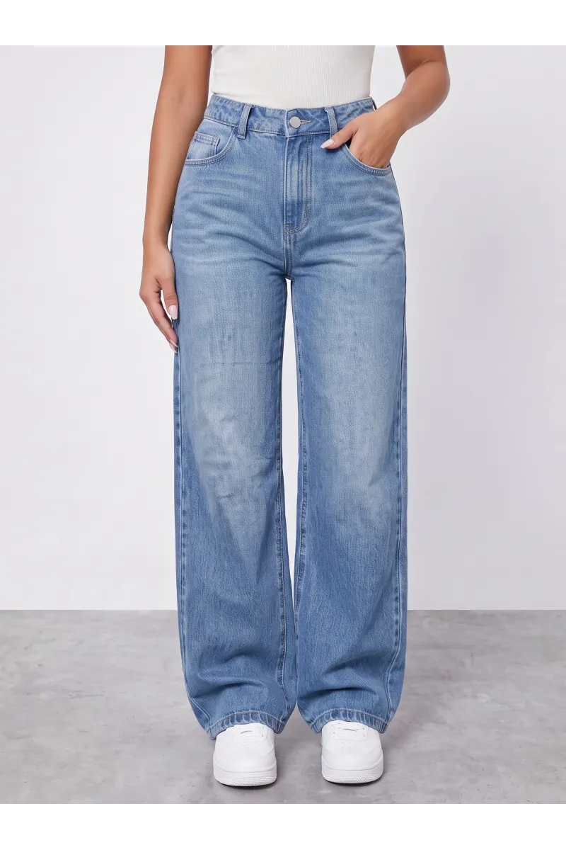 Jean Large Femme | Coupe Wide Leg & Taille Haute Tunisie