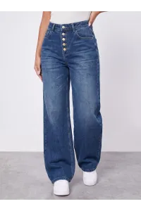 Jean Large Femme Boutonné Devant | Coupe Wide Leg Tunisie