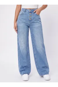 Jean Large Femme Boutonné Devant | Coupe Wide Leg Tunisie