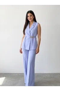 Ensemble Tailleur Femme Sans Manches & Pantalon Large | Chic & Élégant Tunisie