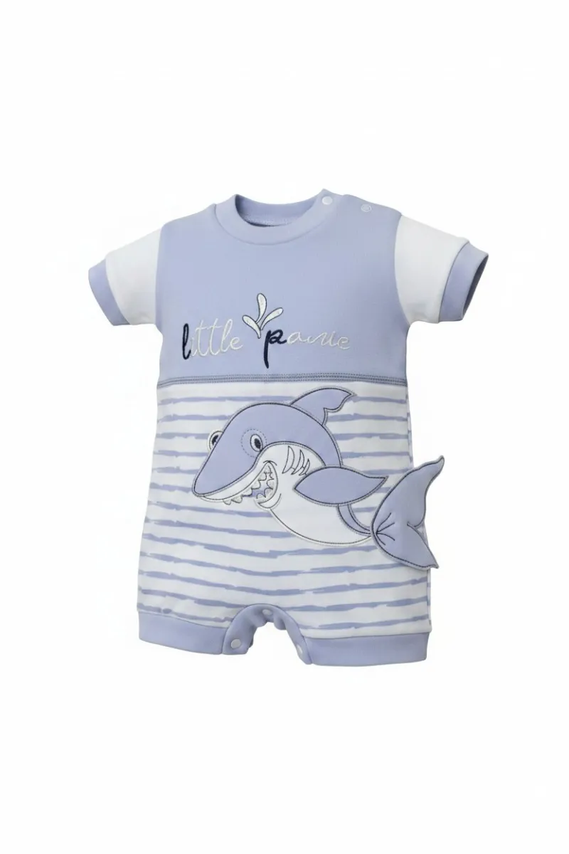 Grenouillère Bébé Motif Requin - Confort & Style | Tunisie
