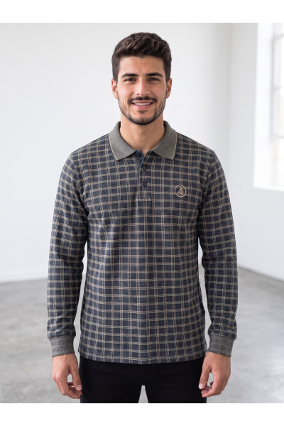 Pull Homme Col Chemise à Carreaux | Style Casual Chic Tunisie