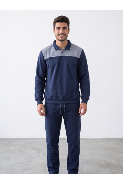 Ensemble Jogging Homme 2 Pièces à Col Chemise | Style Casual Chic Tunisie