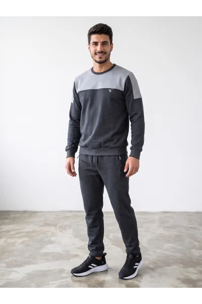 Ensemble Jogging Homme 2 Pièces Col Rond | Style Sportswear Tunisie