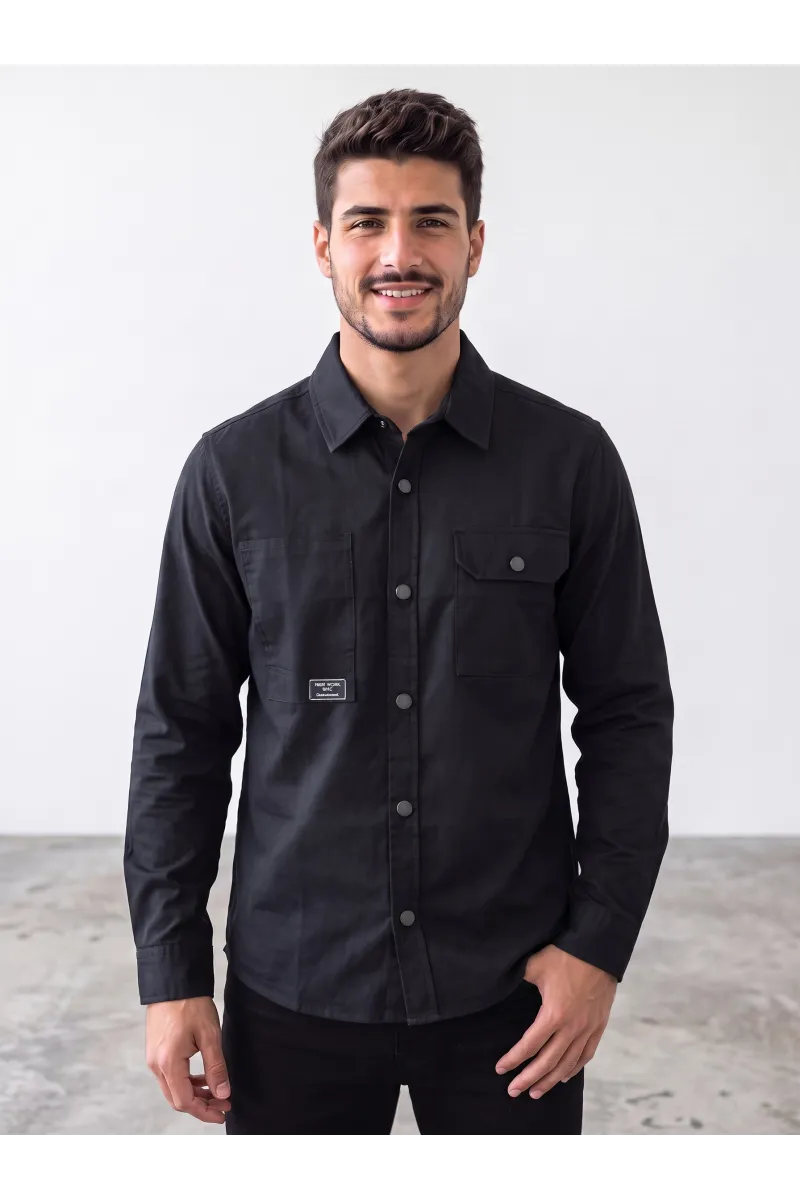 Surchemise Homme Style Utilitaire | Poches Plaquées & Tendance Tunisie
