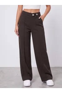 Pantalon Tailleur Femme Taille Haute Asymétrique | Coupe Large Tunisie