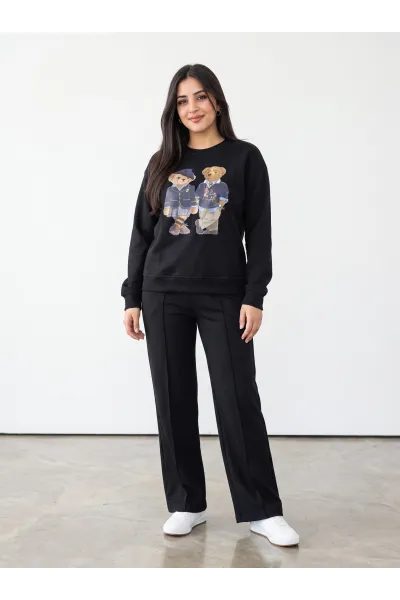 Ensemble Jogging Femme Imprimé Ourson | Mode Sportswear Tunisie