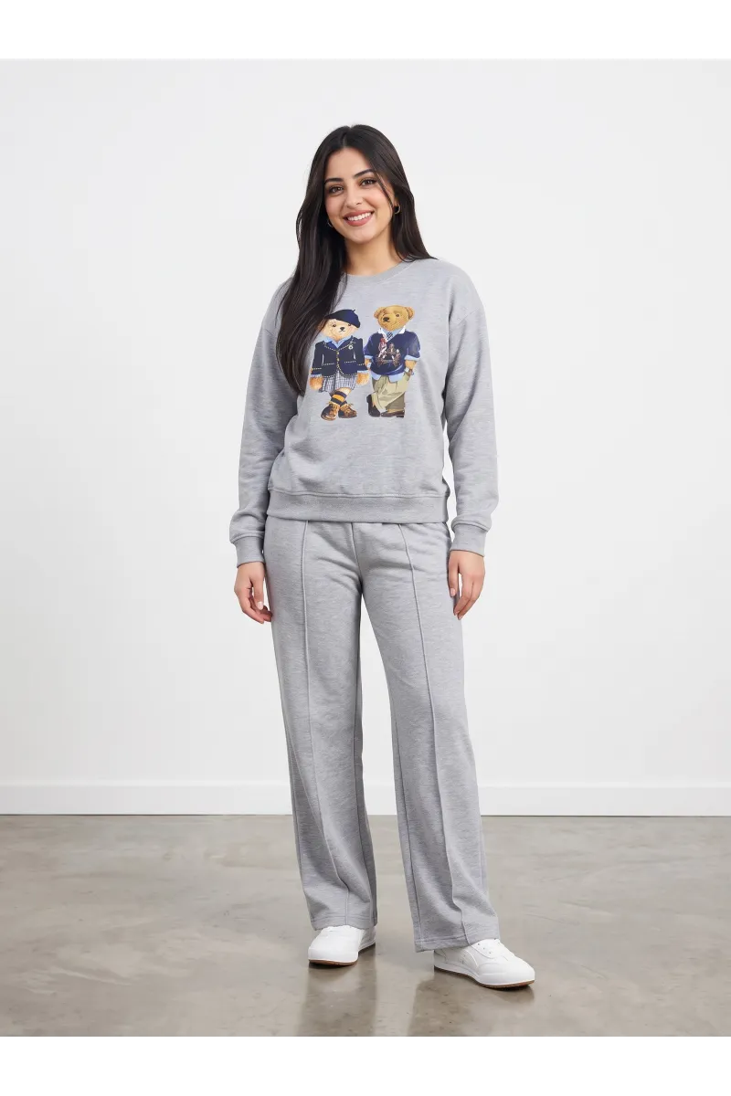 Ensemble Jogging Femme Imprimé Ourson | Mode Sportswear Tunisie