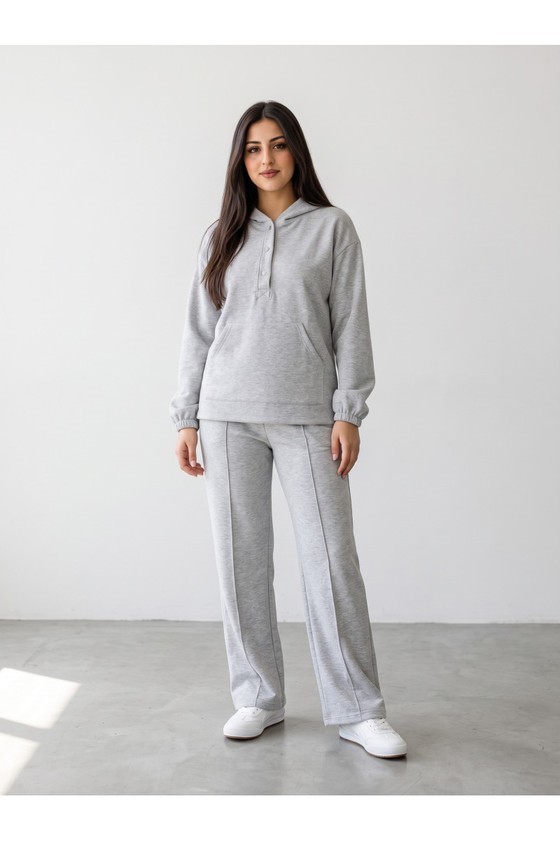 Ensemble Jogging Capuche et Boutons Femme | Mode Sportswear Tunisie