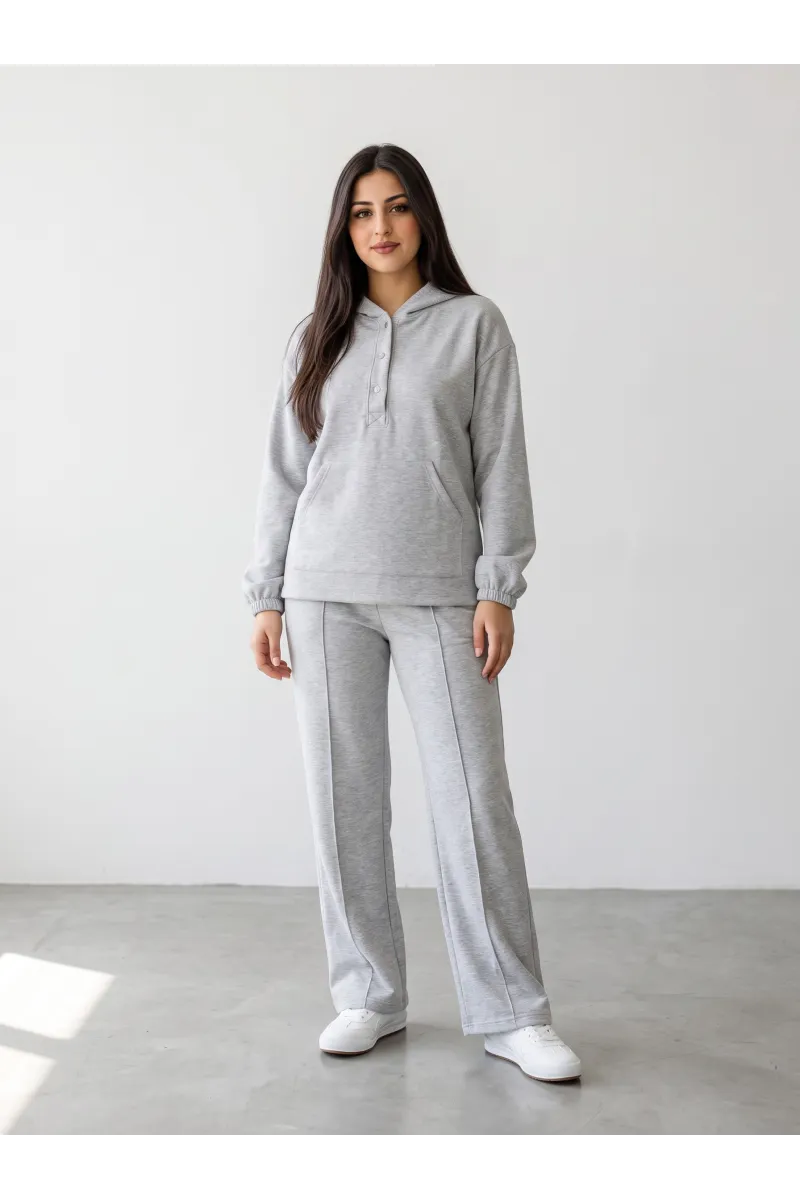Ensemble Jogging Capuche et Boutons Femme | Mode Sportswear Tunisie