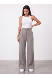 Pantalon Large Taille Haute avec Ceinture Femme | Mode Tunisie