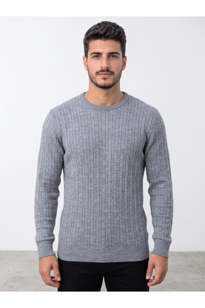 Pull en Maille Torsadée Col Rond homme | Mode Homme Tunisie