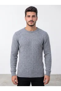 Pull en Maille Torsadée Col Rond homme | Mode Homme Tunisie