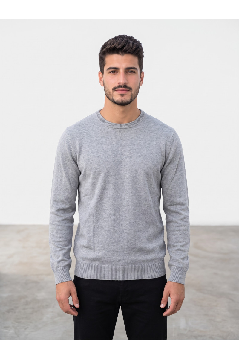 Pull Maille Fine Col Rond Homme | Mode Homme Tunisie