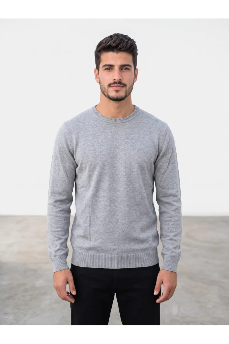 Pull Maille Fine Col Rond Homme | Mode Homme Tunisie