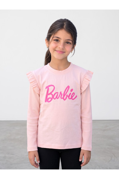 T-Shirt Manches Longues Fille à Volants Barbie | Tunisie