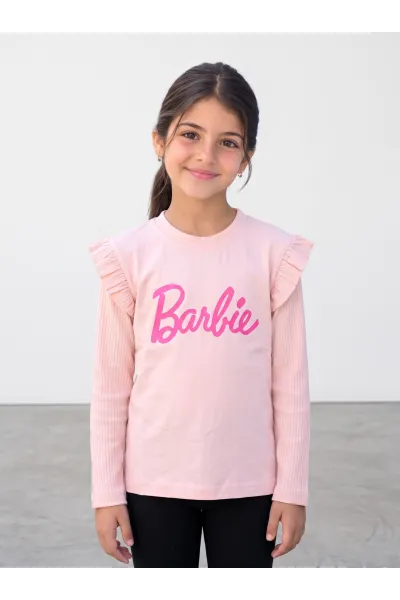 T-Shirt Manches Longues Fille à Volants Barbie | Tunisie