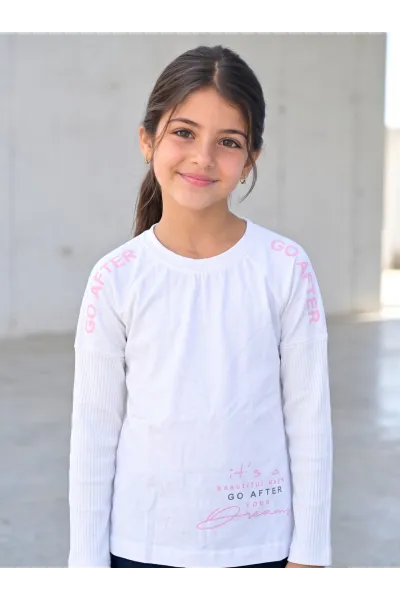 Pull Sweat Manches Longues Fille "Go After Your Dreams" | Tunisie