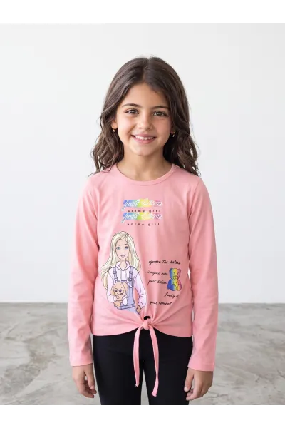 Pull T-Shirt Manches Longues Fille à Nouer Devant | Tunisie