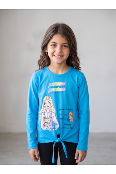 Pull T-Shirt Manches Longues Fille à Nouer Devant | Tunisie
