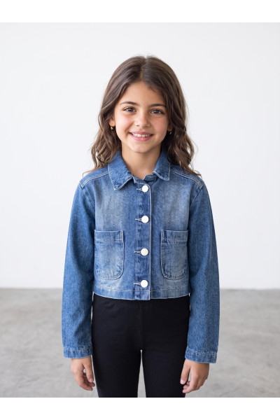 Veste en Jean Courte Fillette | Mode Enfant Tunisie
