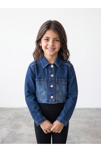 Veste en Jean Courte Fillette | Mode Enfant Tunisie