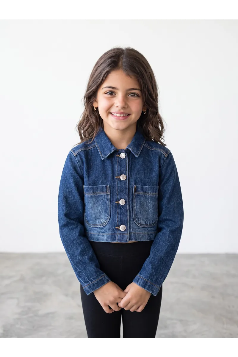Veste en Jean Courte Fillette | Mode Enfant Tunisie