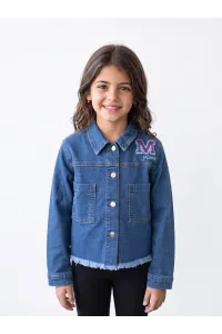 Veste en Jean Fillette Minnie avec Bords Effilochés | Tunisie