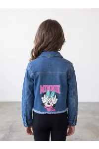 Veste en Jean Fillette Minnie avec Bords Effilochés | Tunisie