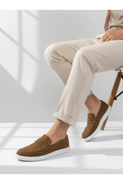 Mocassins Homme Suédés à Motif Géométrique | Tunisie