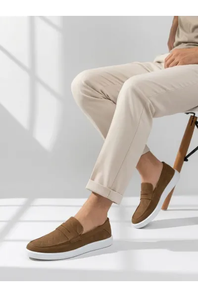 Mocassins Homme Suédés à Motif Géométrique | Tunisie