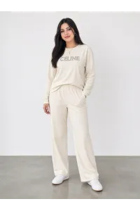 Set Femme Casual Chic avec Inscription Brillante | Tunisie