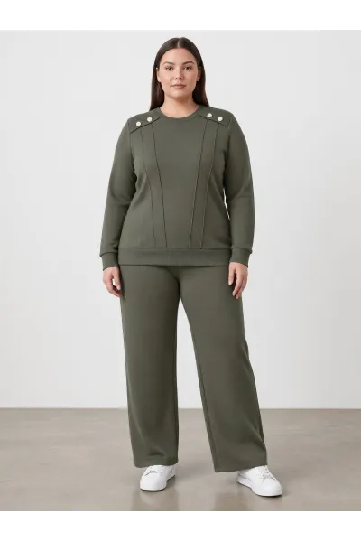Jogging Femme avec Boutons Épaules & Pinces | Tunisie