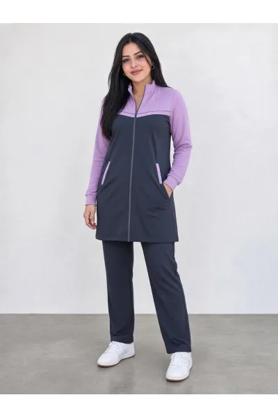 Survêtement Long Femme "Never Give Up" Zippé | Tunisie