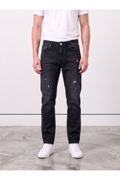 Jean Slim Fit Homme Effet Délavé & Griffures Rip | Tunisie